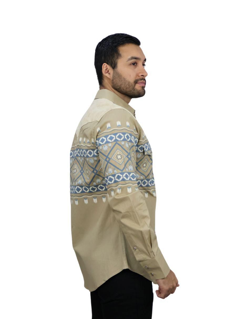 "camisa/sobrecamisa" casual platini "de" (si aplica) algodón "manga" larga "para hombre"