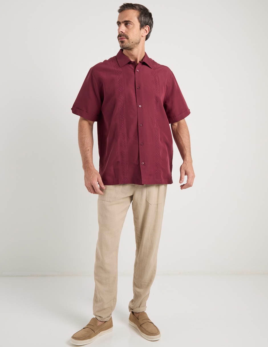 "camisa/sobrecamisa" casual "de" (si aplica) mezcla de materiales "manga" corta "para hombre" 3