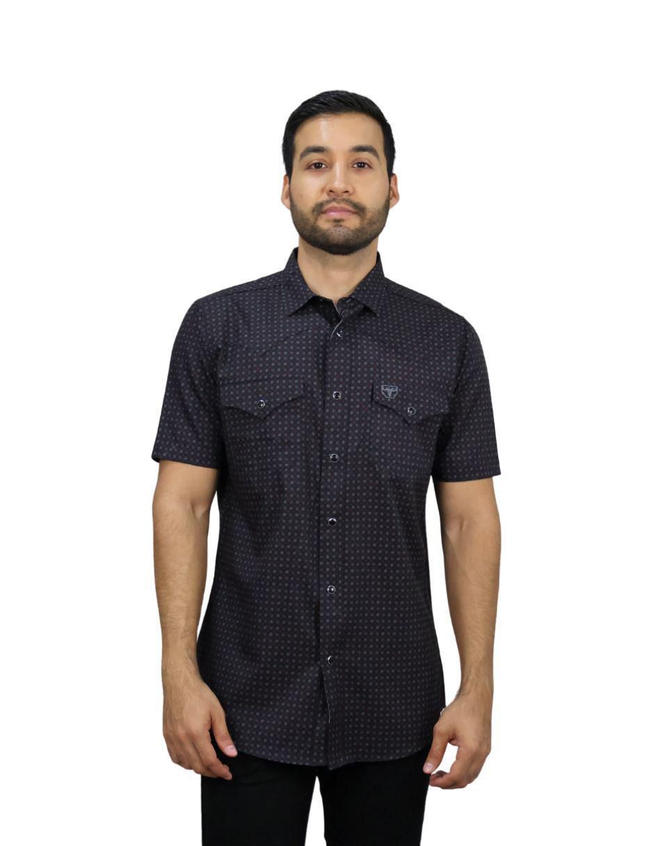 Camisa casual de algodón manga corta para hombre
