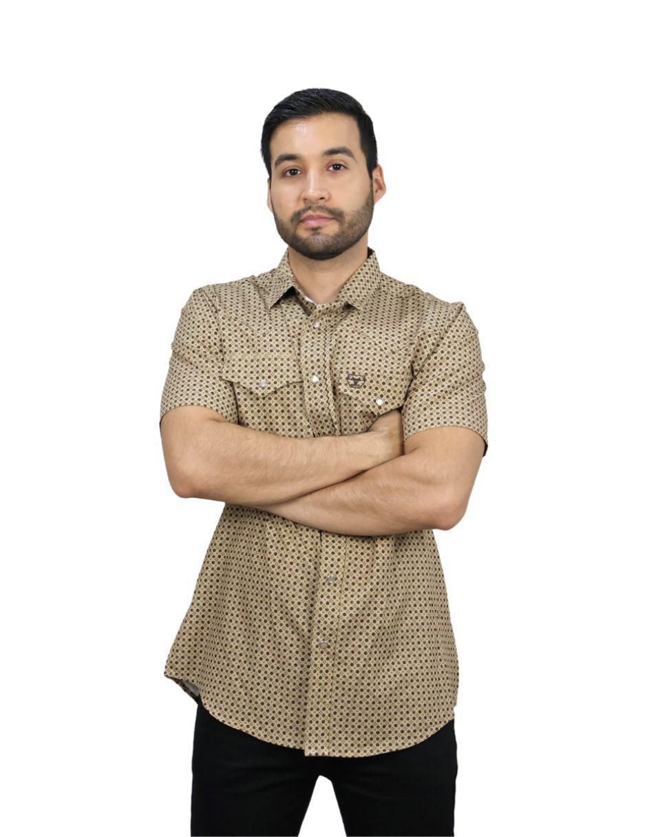"camisa/sobrecamisa" casual platini "de" (si aplica) algodón "manga" corta "para hombre"