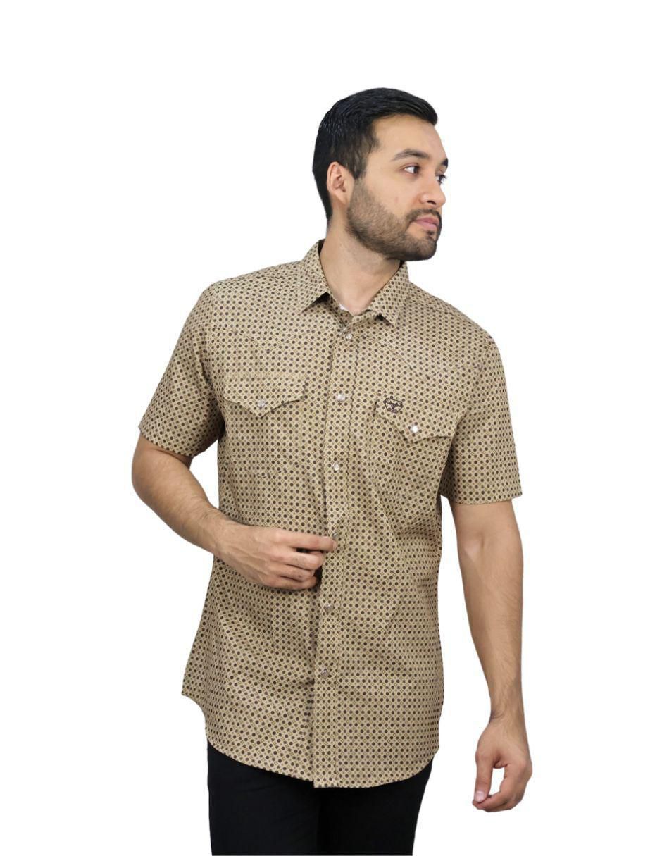 "camisa/sobrecamisa" casual platini "de" (si aplica) algodón "manga" corta "para hombre"