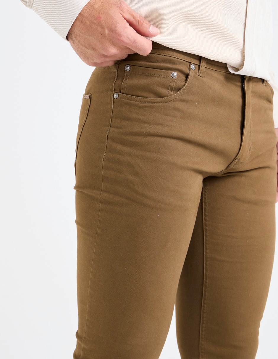 Pantalón skinny de algodón para hombre 4