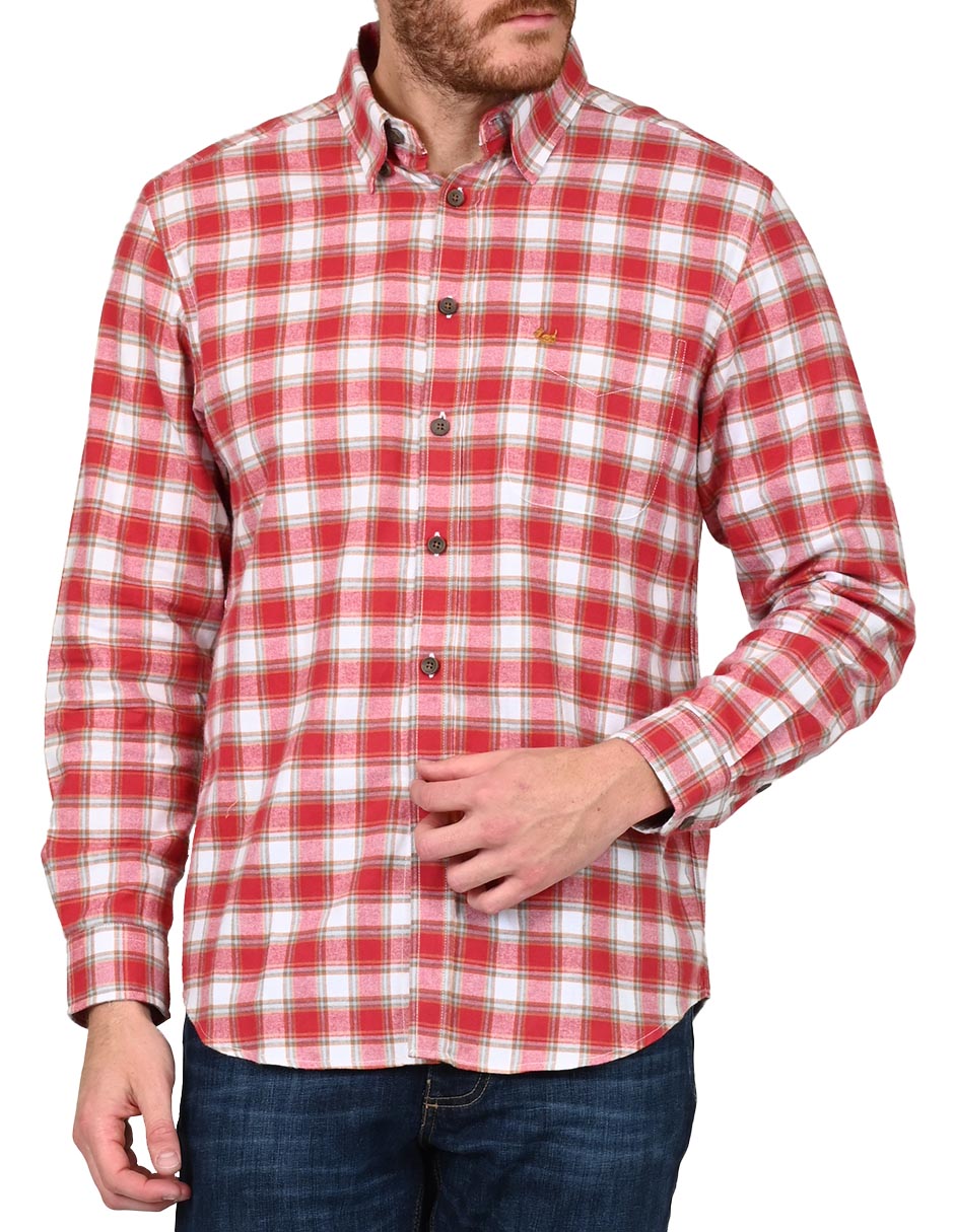 Camisa casual de algodón manga larga para hombre 4