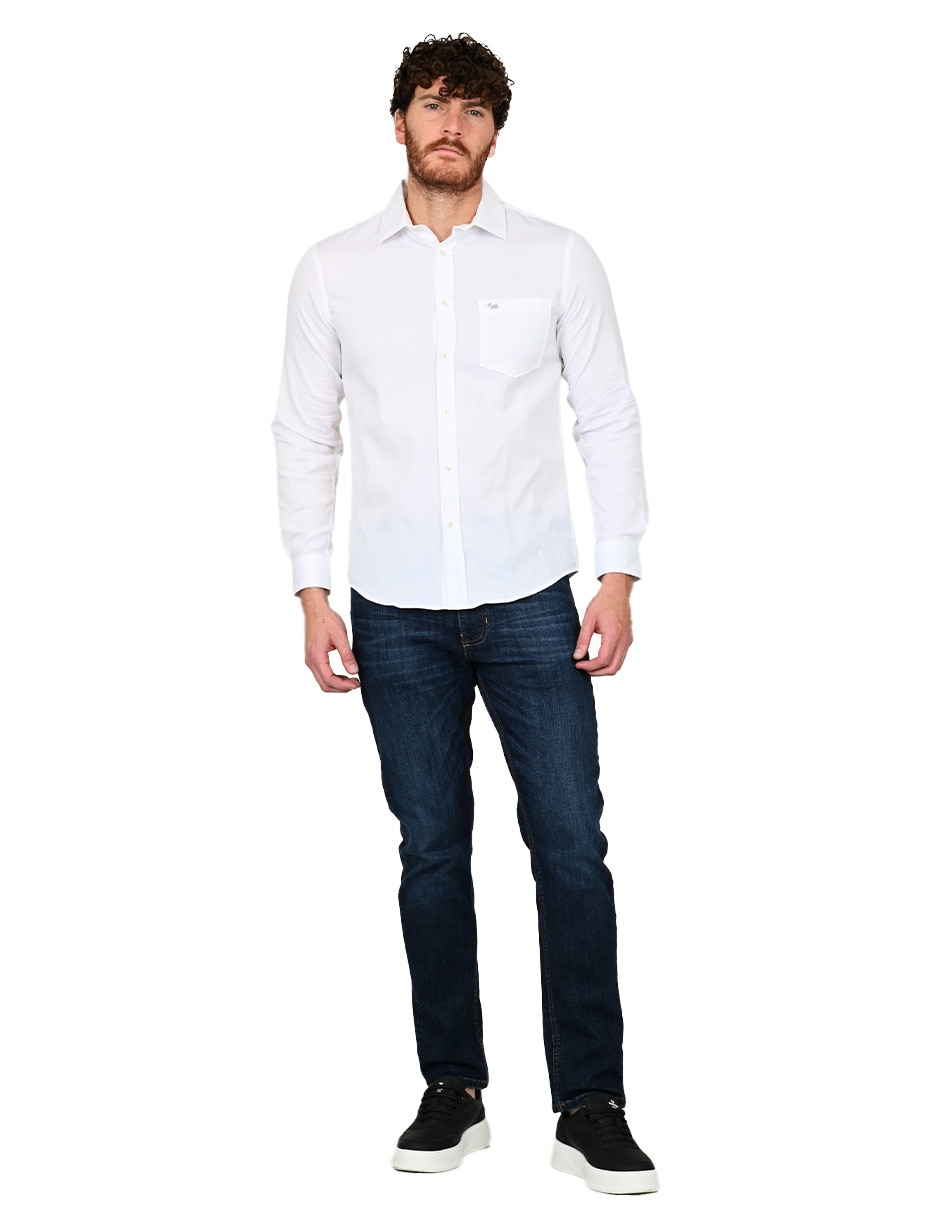 Camisa casual de algodón manga larga para hombre 2