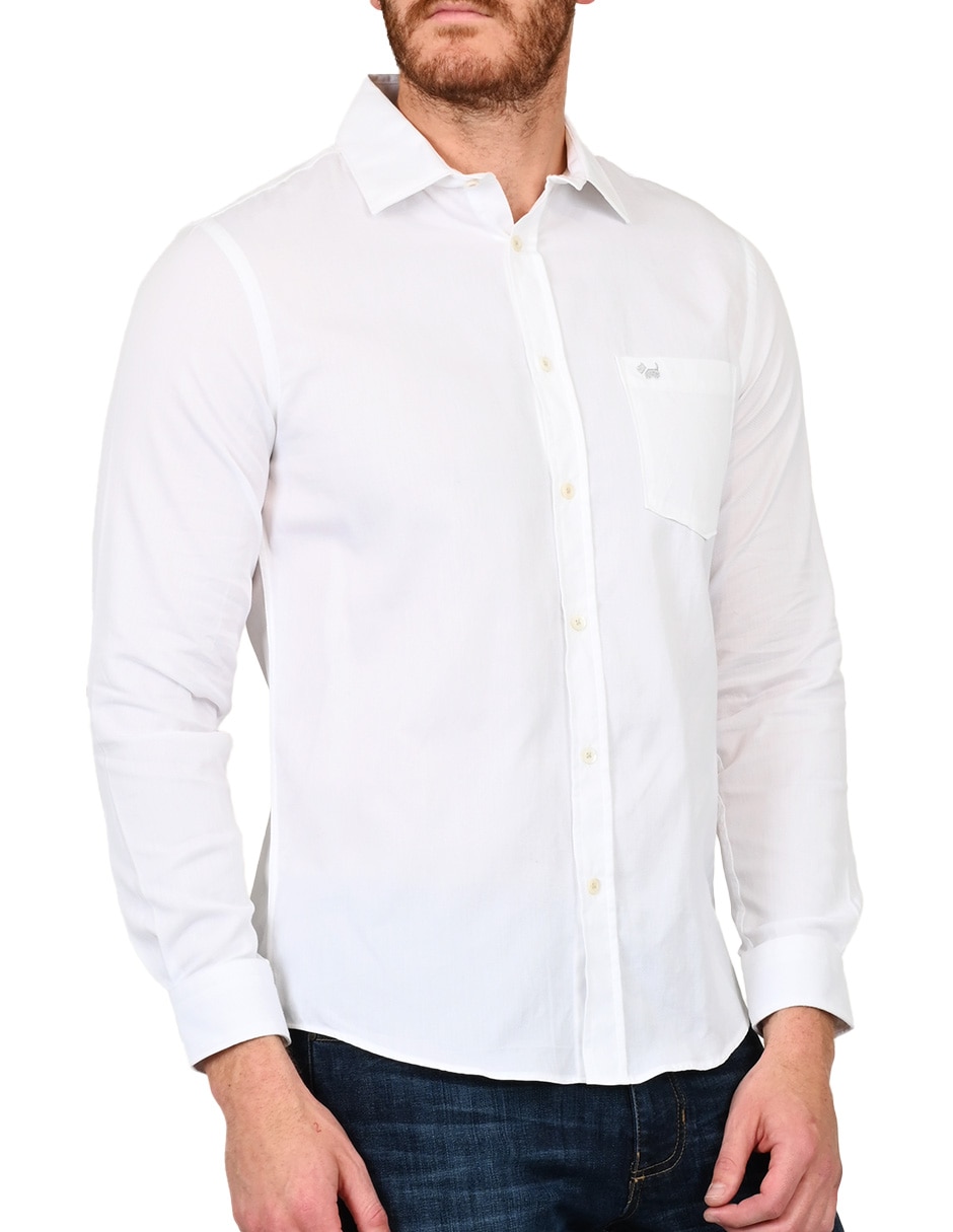 Camisa casual de algodón manga larga para hombre 4