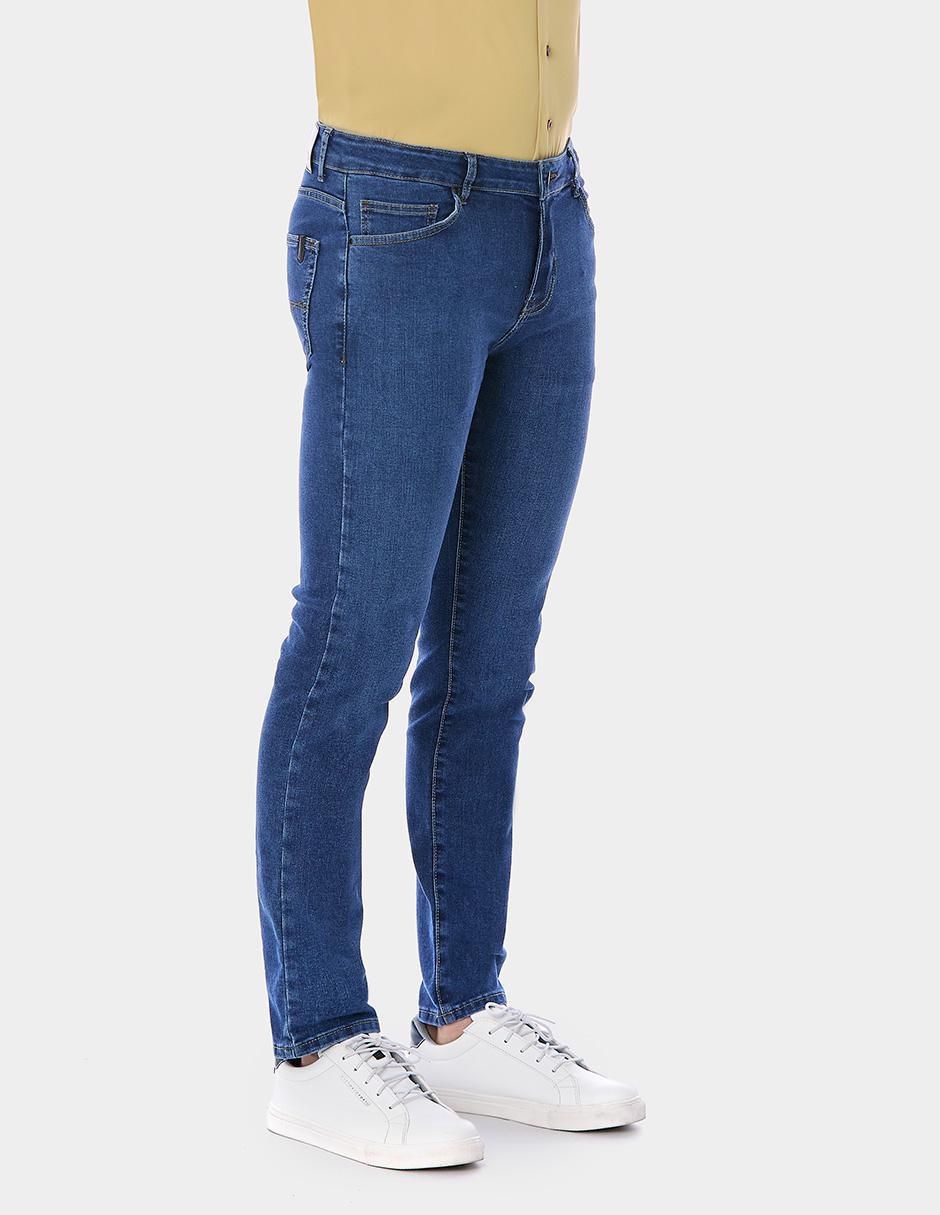 Jeans straight lavado obscuro para hombre 2