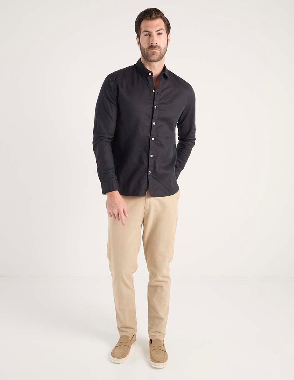 Camisa casual manga larga para hombre 3