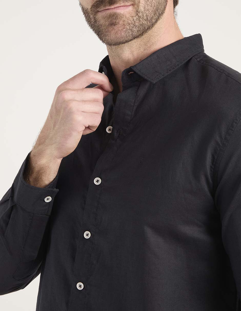 Camisa casual manga larga para hombre 4