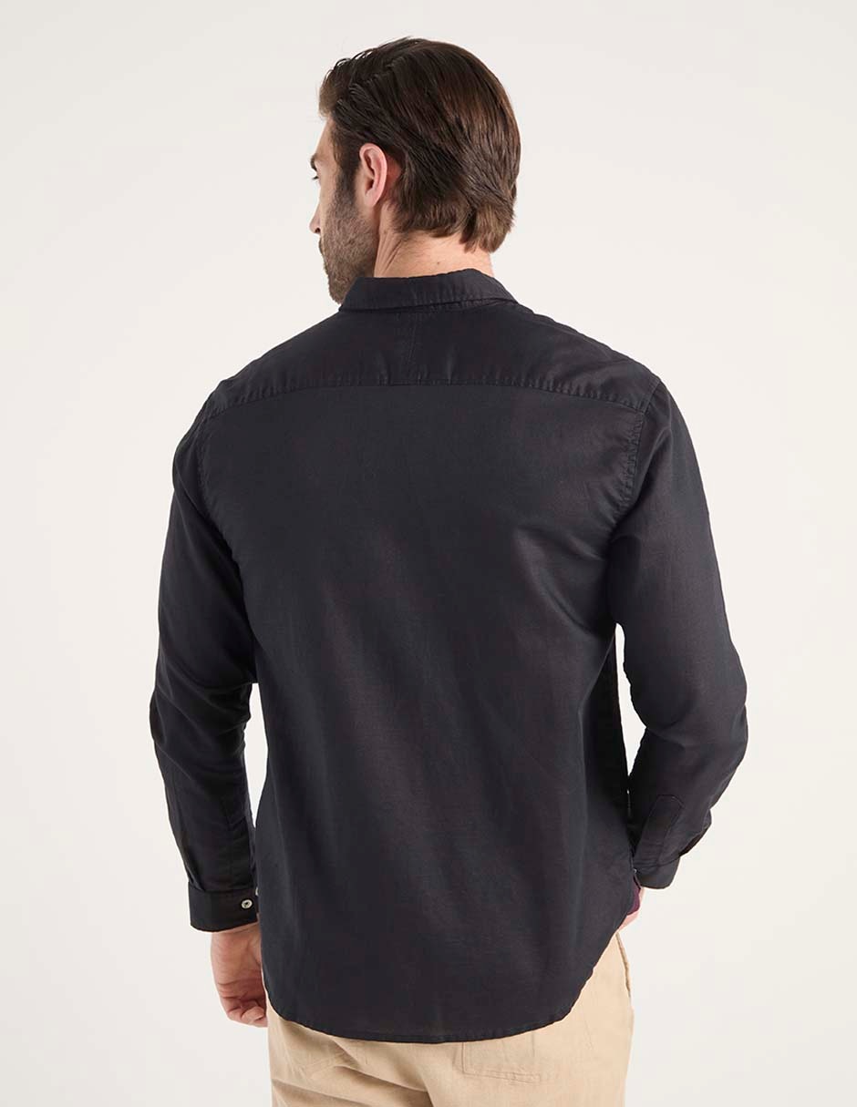 Camisa casual manga larga para hombre 6