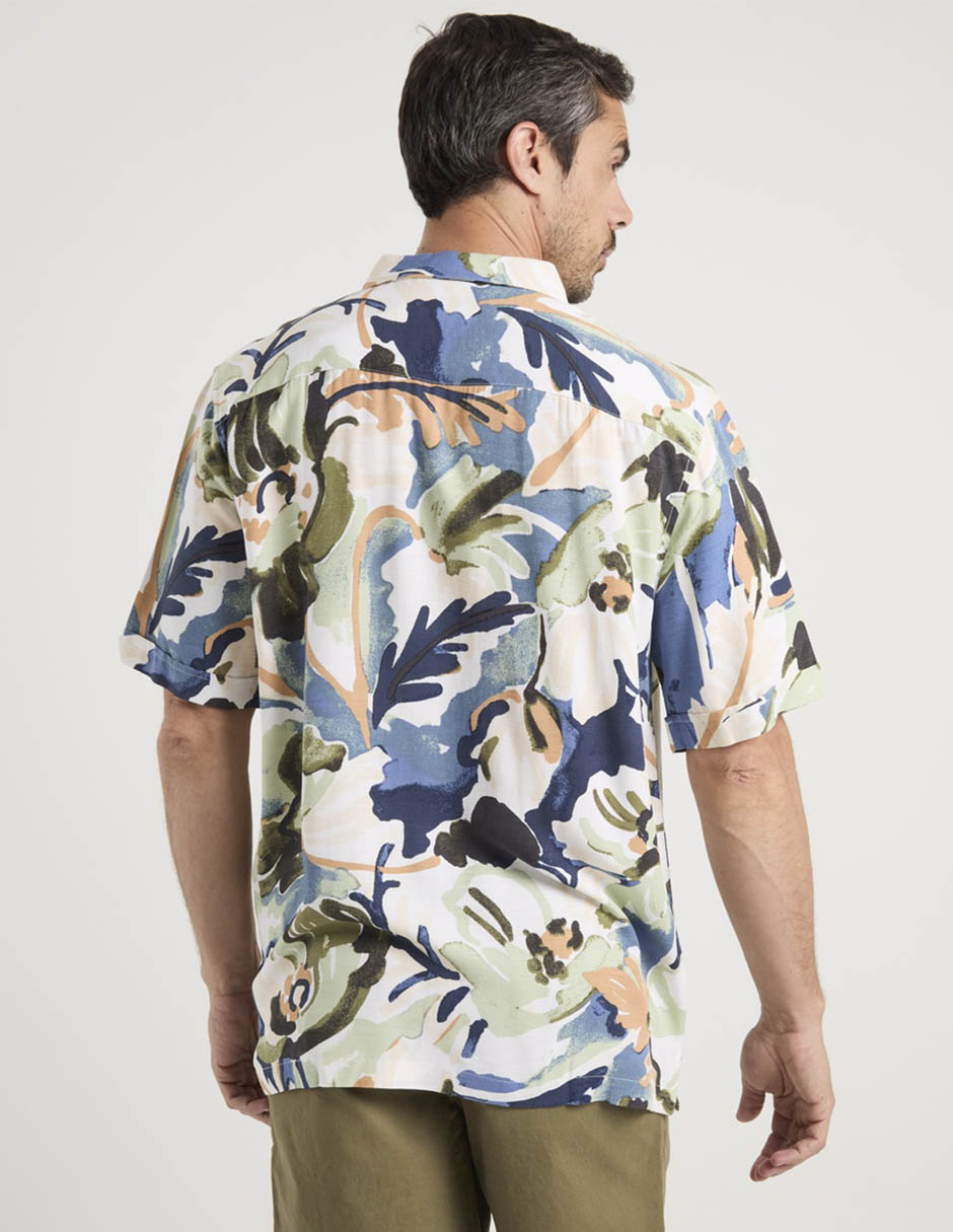 "camisa/sobrecamisa" casual "de" (si aplica) viscosa "manga" corta "para hombre" 6