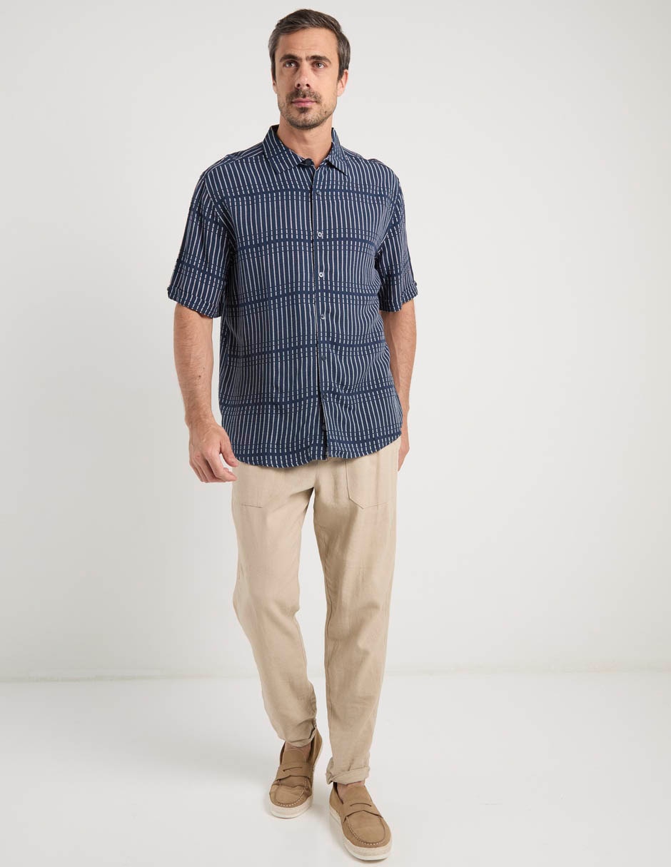 "camisa/sobrecamisa" casual "de" (si aplica) algodón "manga" corta "para hombre" 2