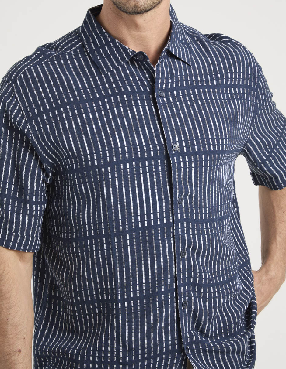 "camisa/sobrecamisa" casual "de" (si aplica) algodón "manga" corta "para hombre" 5
