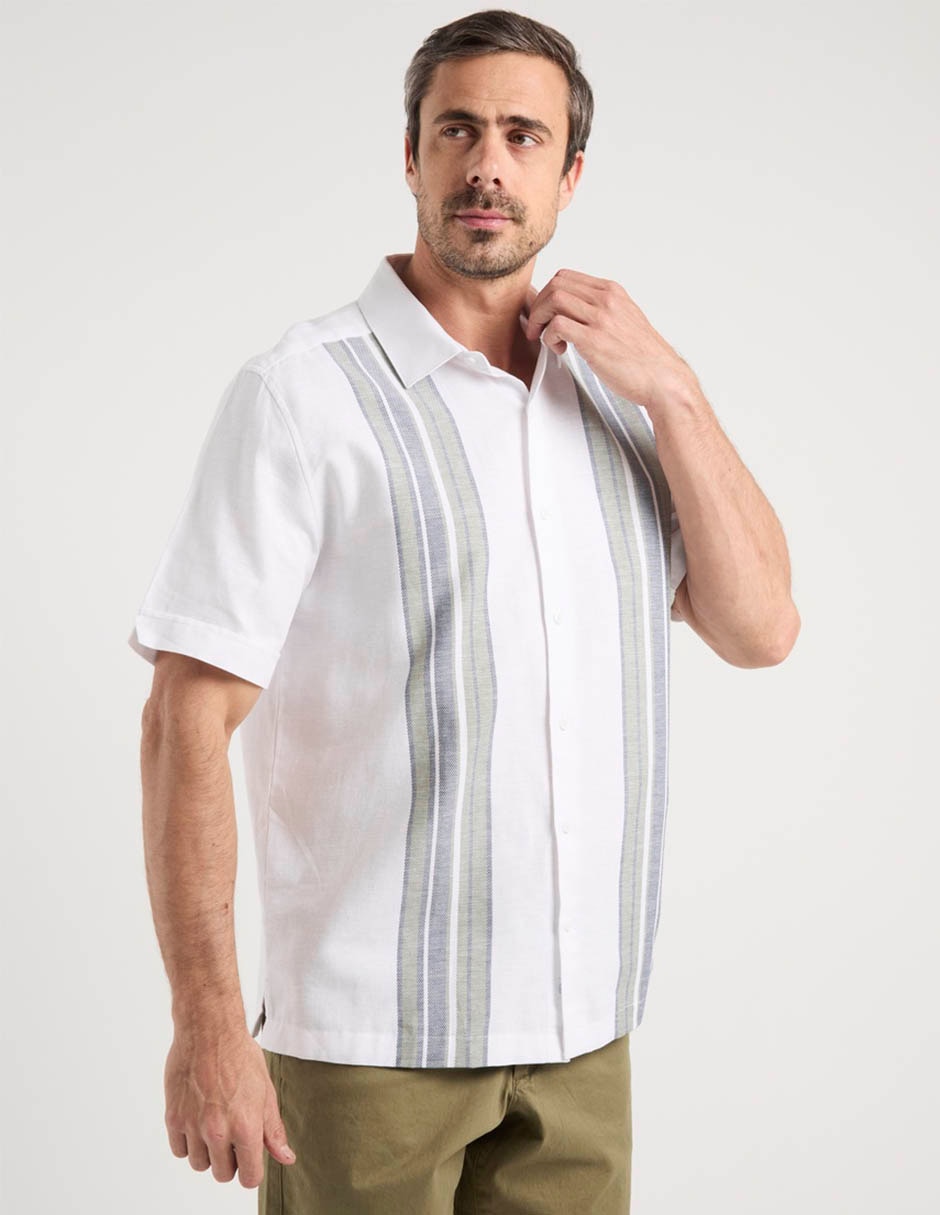 'camisa/sobrecamisa' casual 'de' (si aplica) mezcla de materiales 'manga' corta 'para hombre'