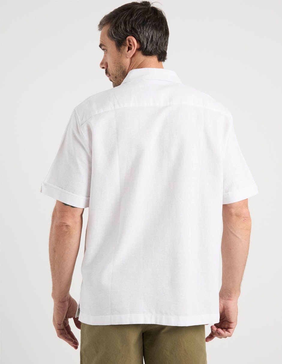 "camisa/sobrecamisa" casual "de" (si aplica) mezcla de materiales "manga" corta "para hombre" 6