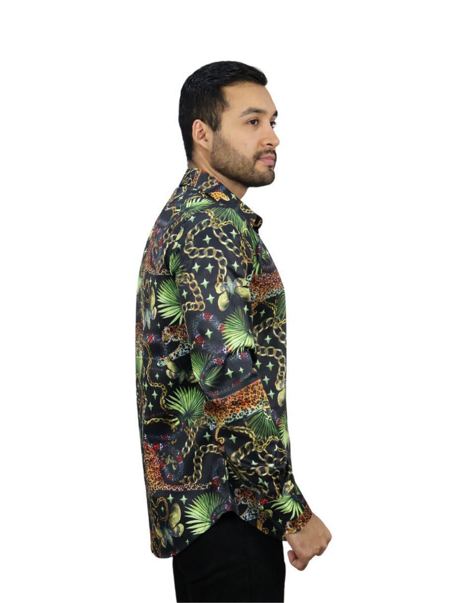 Camisa casual manga larga para hombre 2