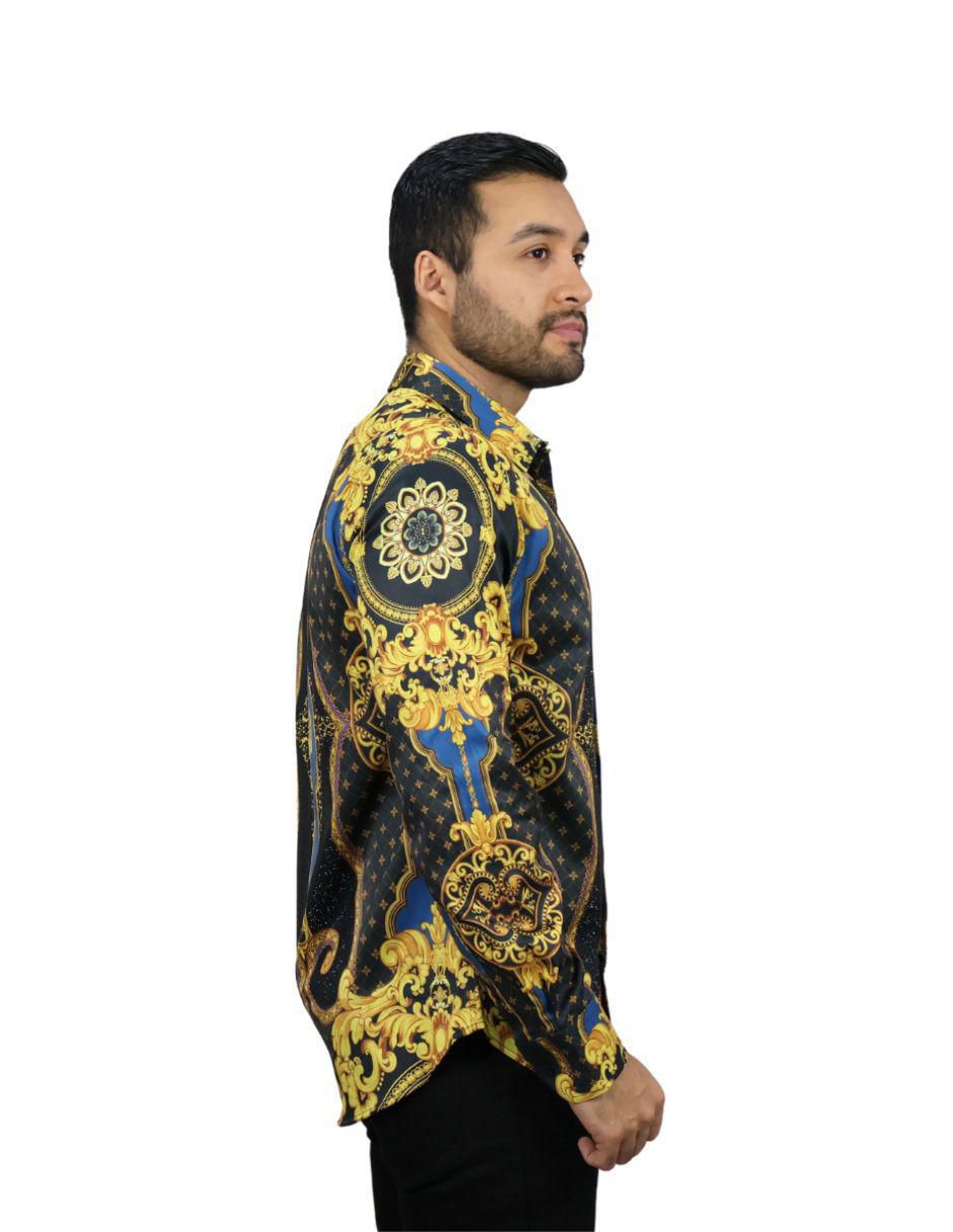 Camisa casual manga larga para hombre 2
