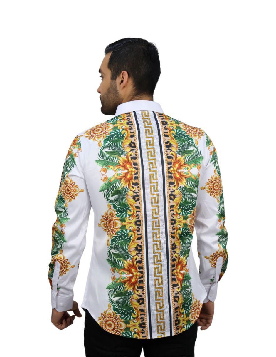 Camisa casual manga larga para hombre 4