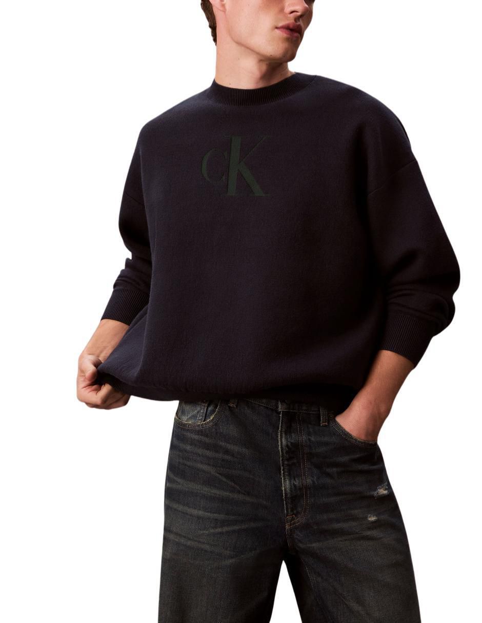 "suéter" calvin klein "cuello" redondo "para hombre"