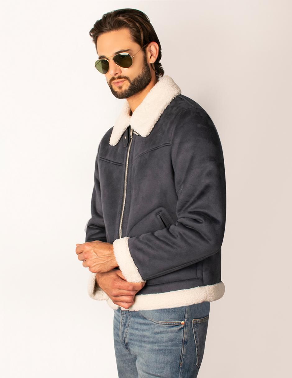"chamarra" casual greenlander no "de" poliéster cuello a contraste "para hombre"