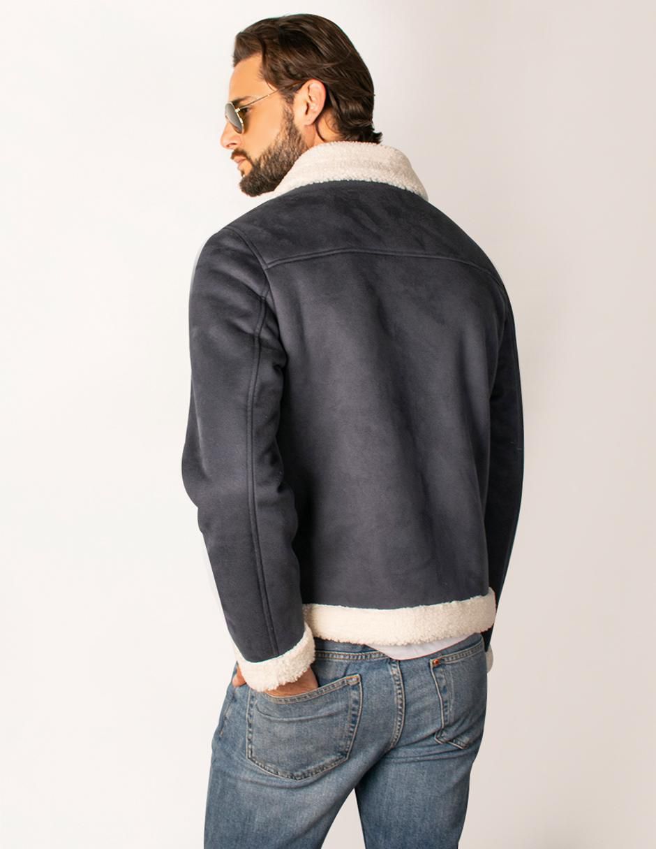"chamarra" casual greenlander no "de" poliéster cuello a contraste "para hombre"