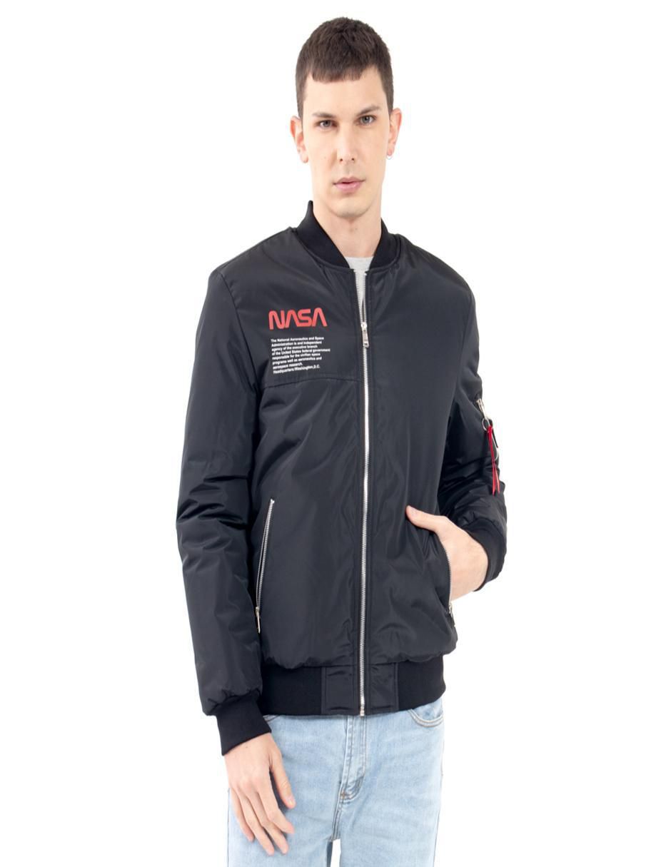 Chamarra bomber con bolsillos para hombre Chamarra bomber con bolsillos para hombre