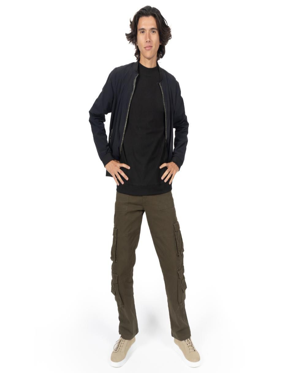Chamarra bomber con bolsillos para hombre 4