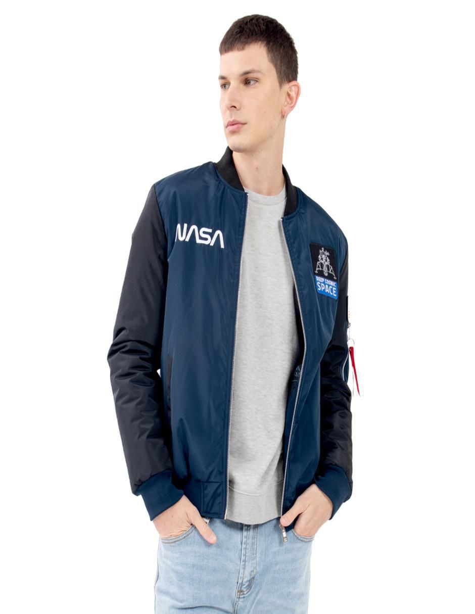 Chamarra bomber con bolsillos para hombre
