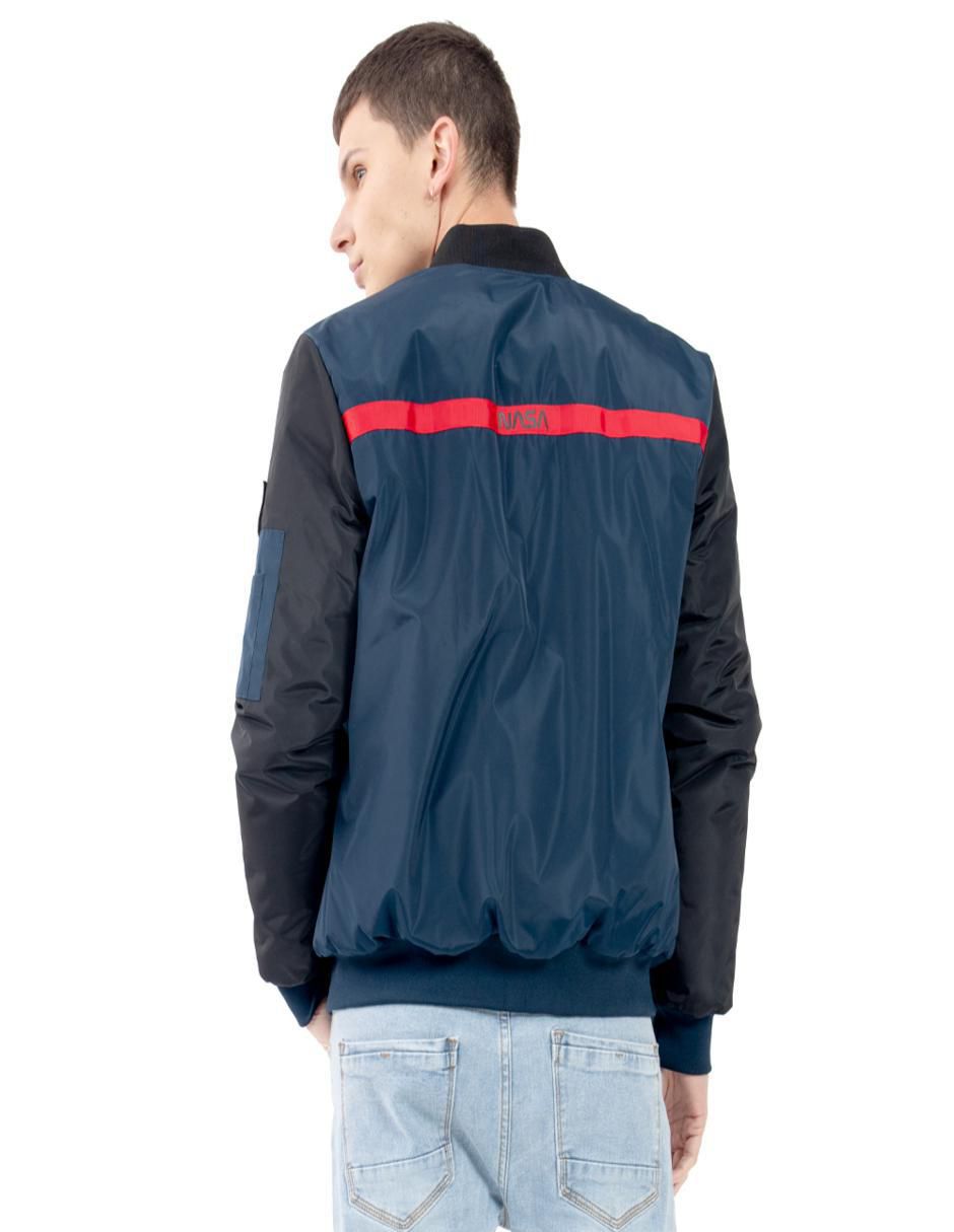 Chamarra bomber con bolsillos para hombre 4