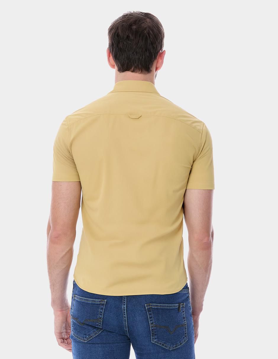 Camisa business casual manga corta para hombre 2