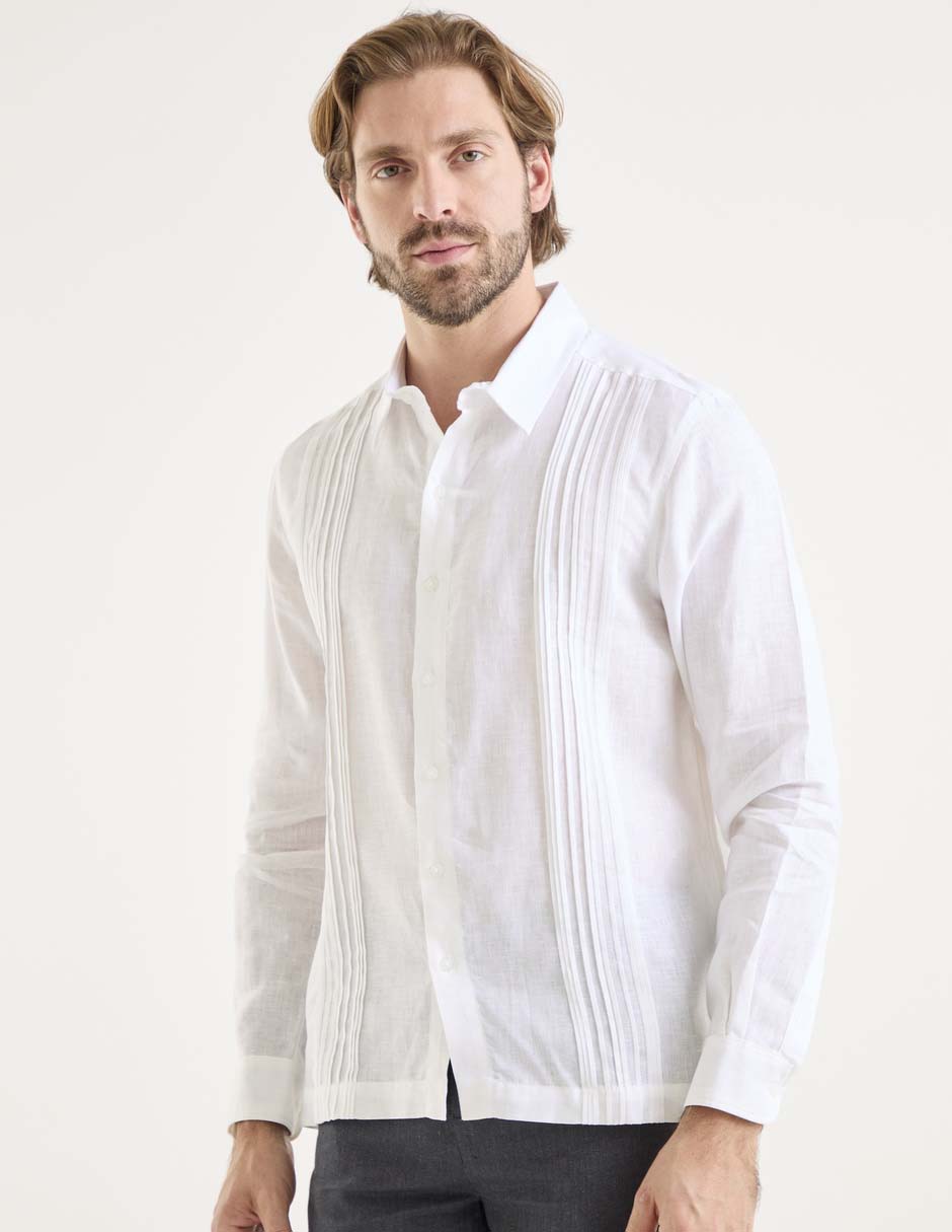 Guayabera manga larga para hombre Guayabera manga larga para hombre