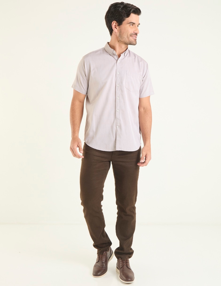 Camisa casual de algodón manga corta para hombre 3