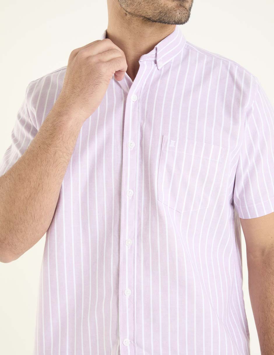 Camisa casual de algodón manga corta para hombre 4