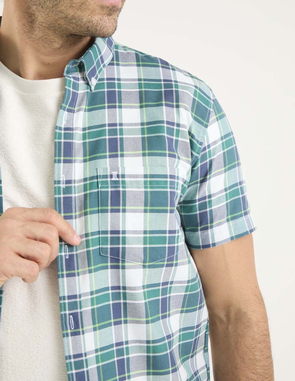 Camisa casual manga corta para hombre 4