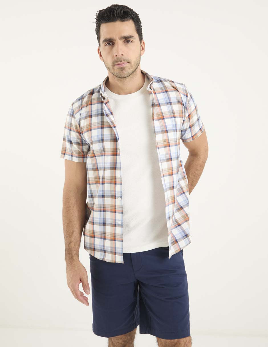 Sobrecamisa casual manga corta para hombre Sobrecamisa casual manga corta para hombre