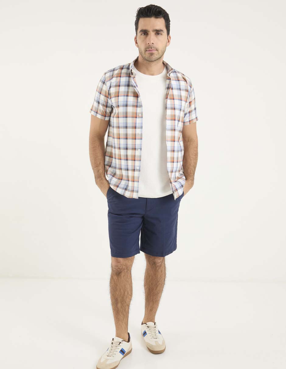 Sobrecamisa casual manga corta para hombre 3