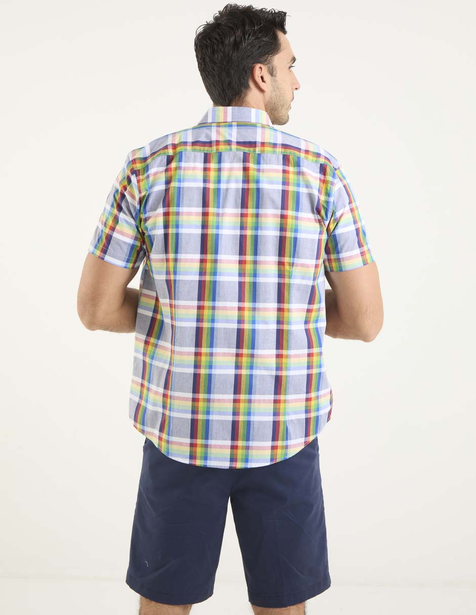 Camisa casual de algodón manga corta para hombre 1