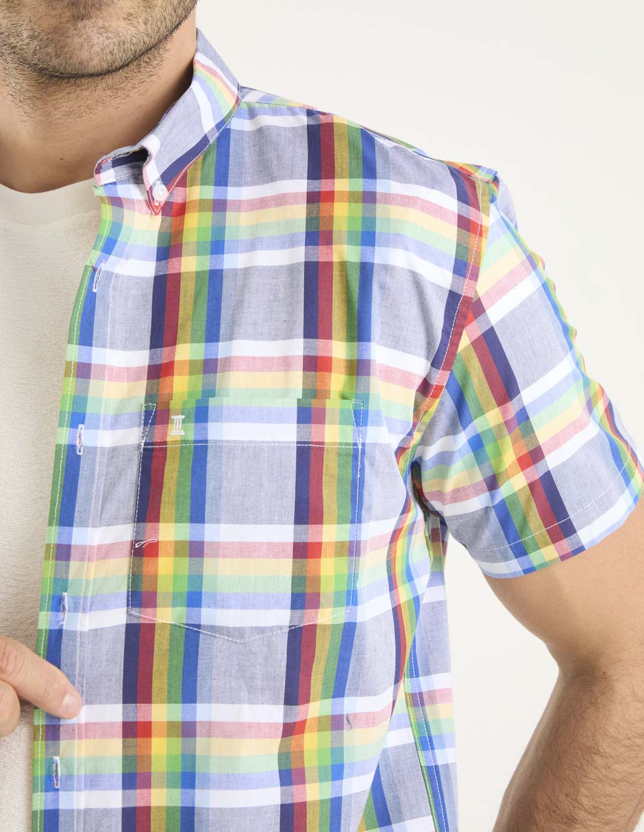 Camisa casual de algodón manga corta para hombre 3