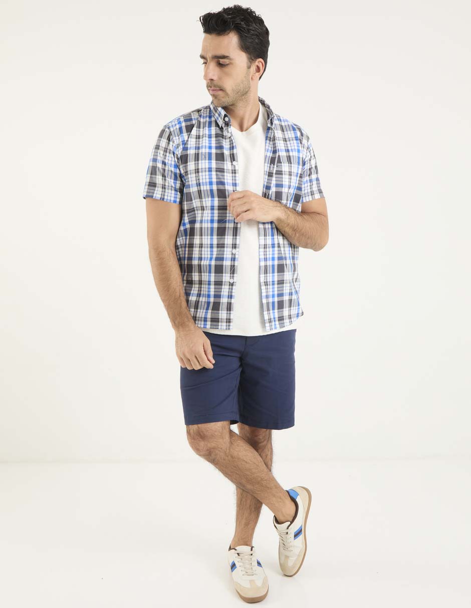 Camisa casual de algodón manga corta para hombre 3