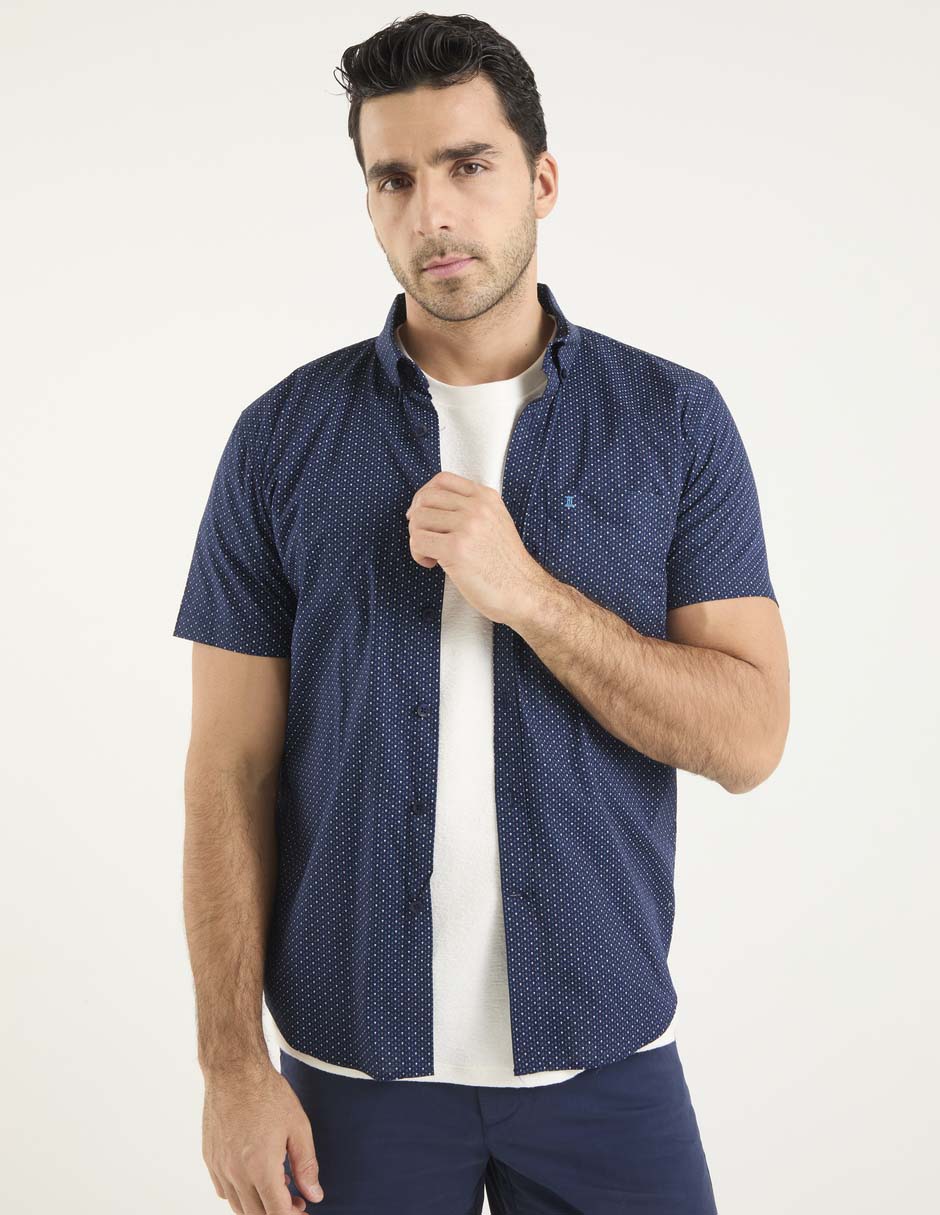 Camisa casual de algodón manga corta para hombre Camisa casual de algodón manga corta para hombre