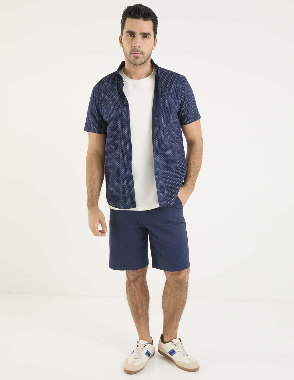 Camisa casual de algodón manga corta para hombre 3