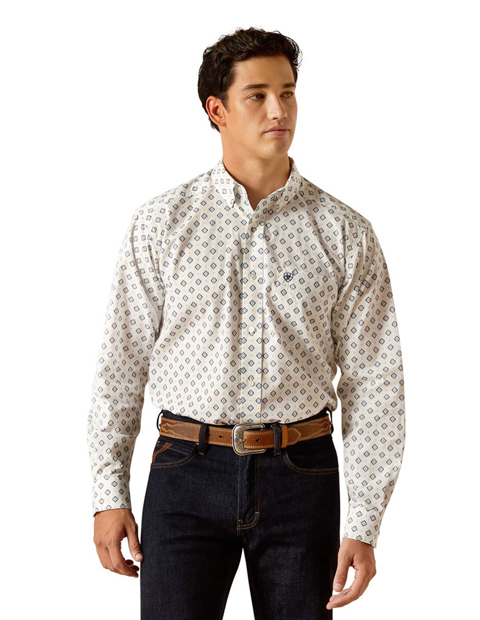 Camisa casual de algodón manga larga para hombre Camisa casual de algodón manga larga para hombre