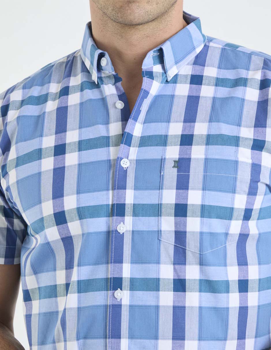 Camisa casual de algodón manga corta para hombre 4