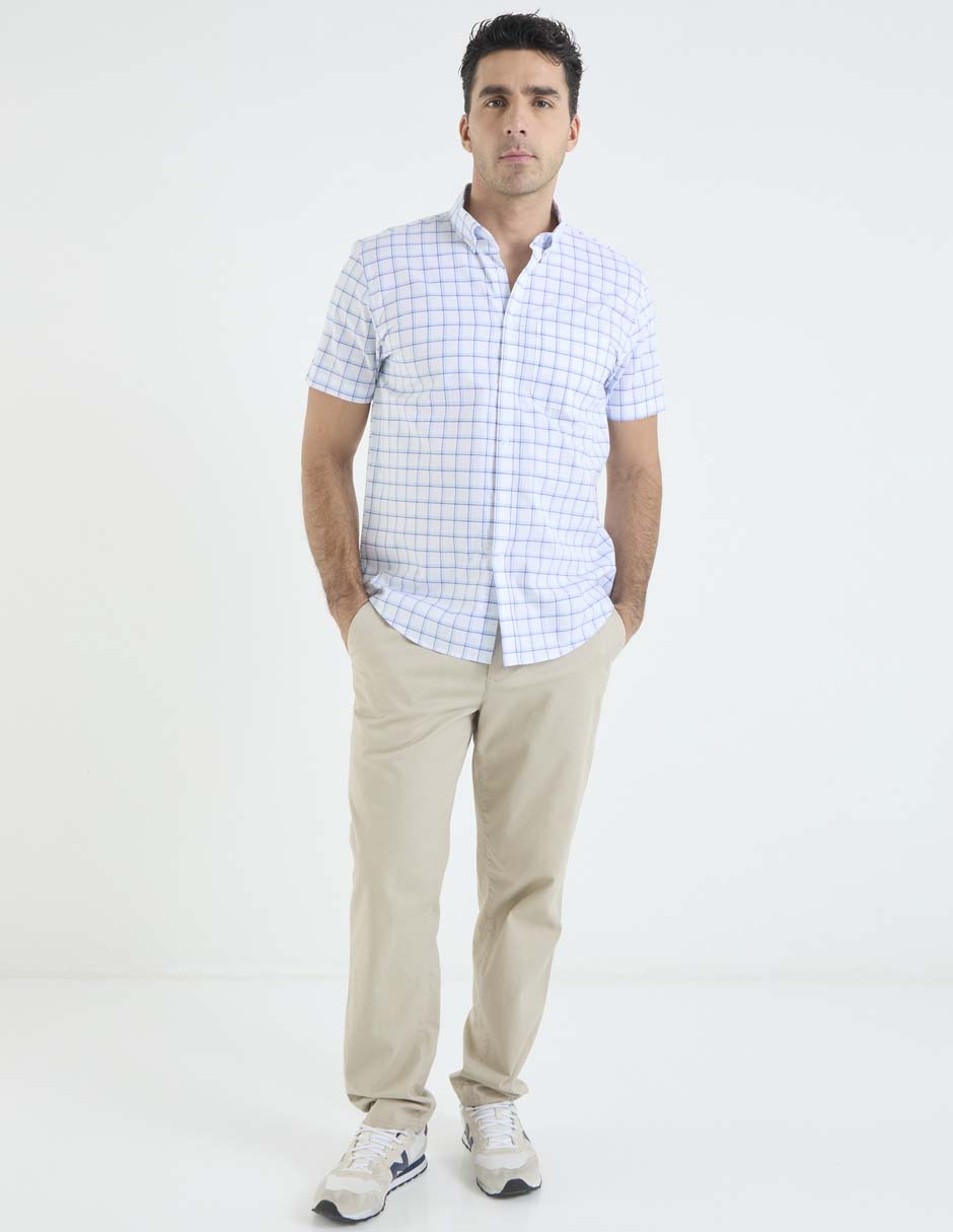 Camisa casual de algodón manga corta para hombre 3