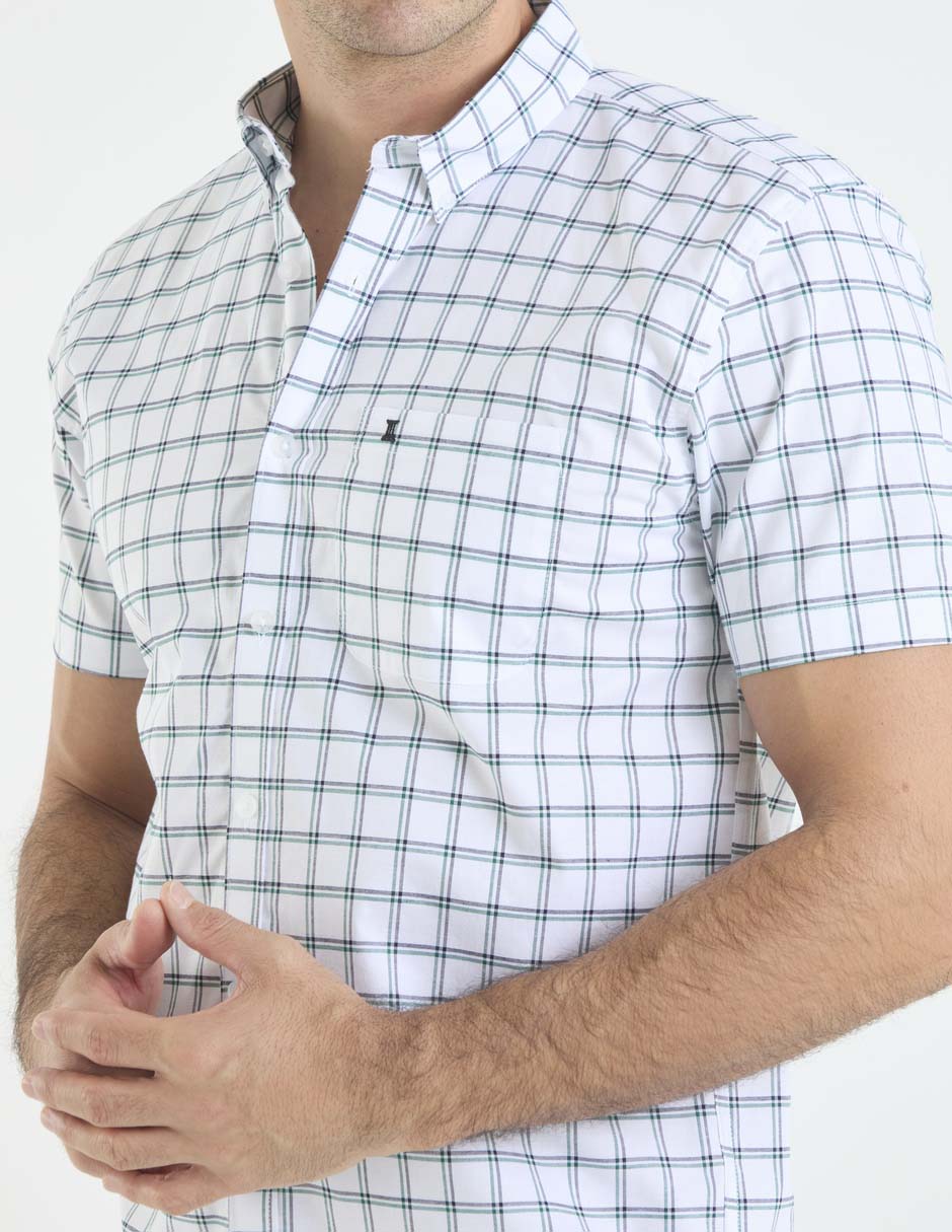 Camisa casual de algodón manga corta para hombre 4