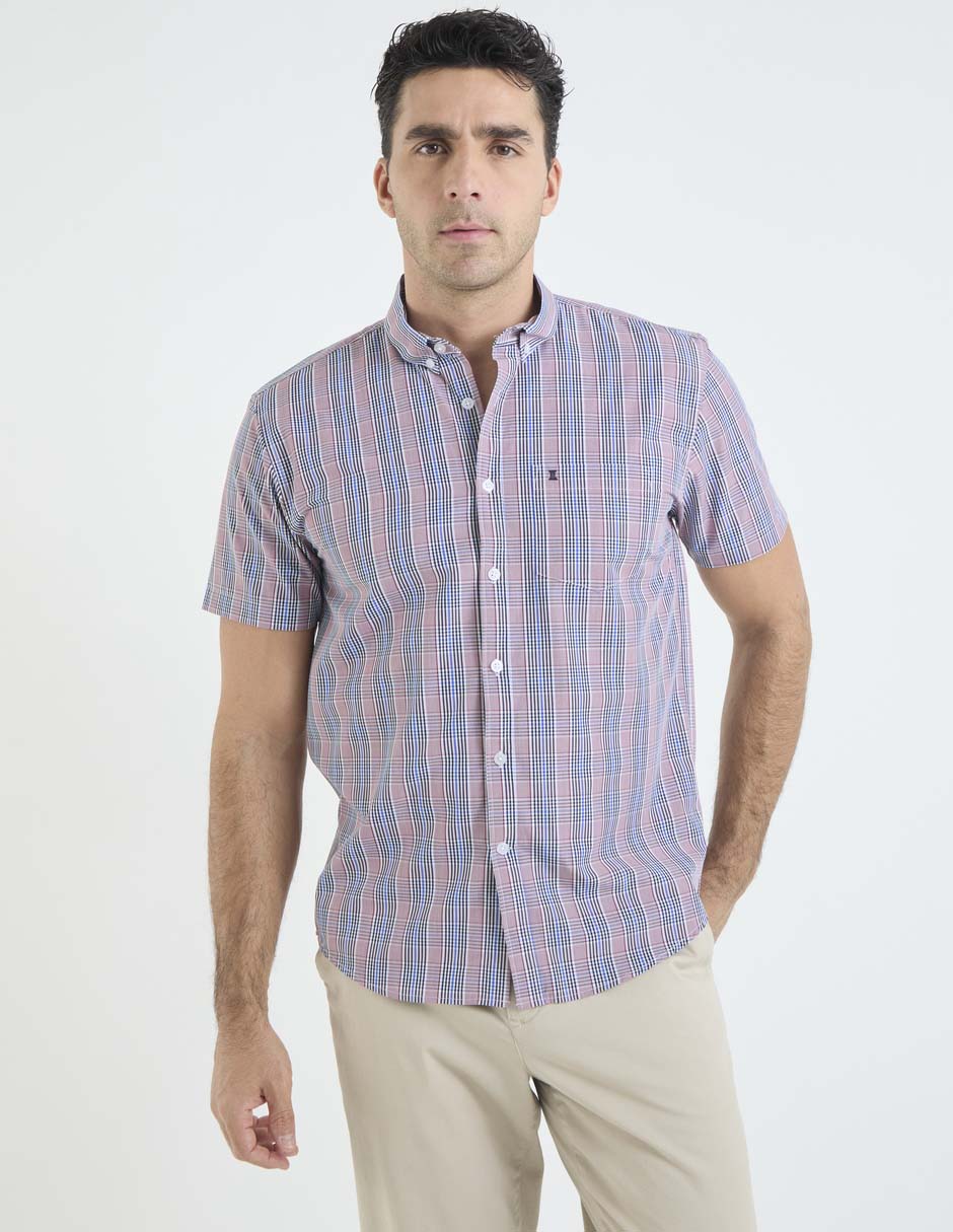 Camisa casual de bambú manga corta para hombre