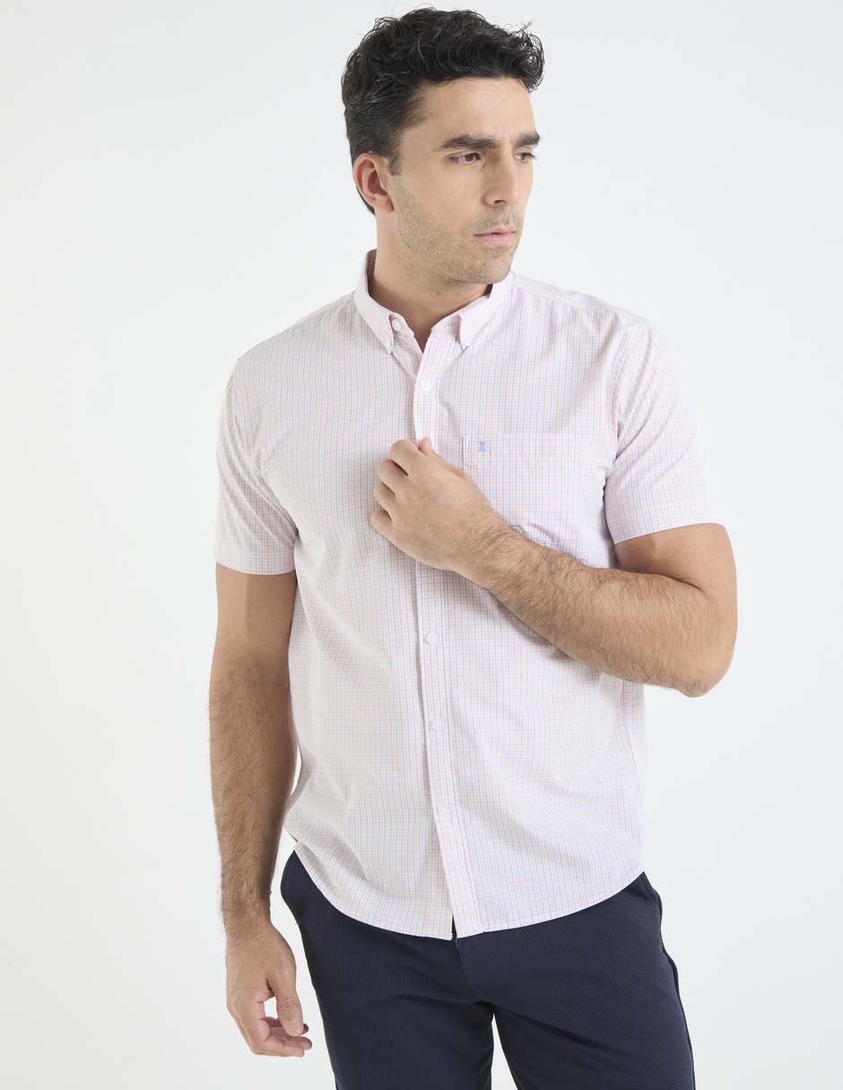 Camisa casual de bambú manga corta para hombre