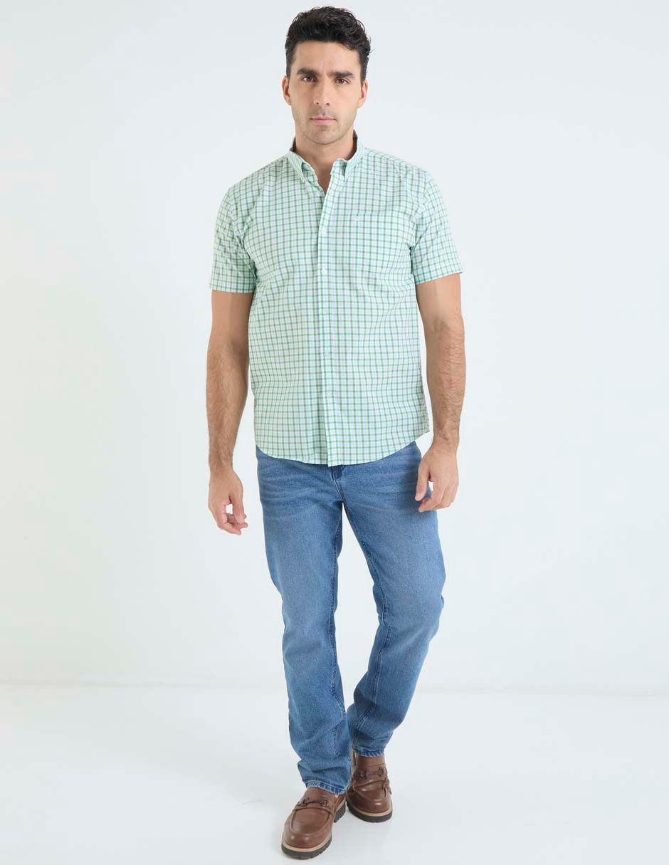 Camisa casual de algodón manga corta para hombre 3