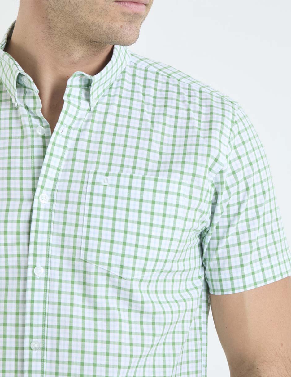 Camisa casual de algodón manga corta para hombre 4