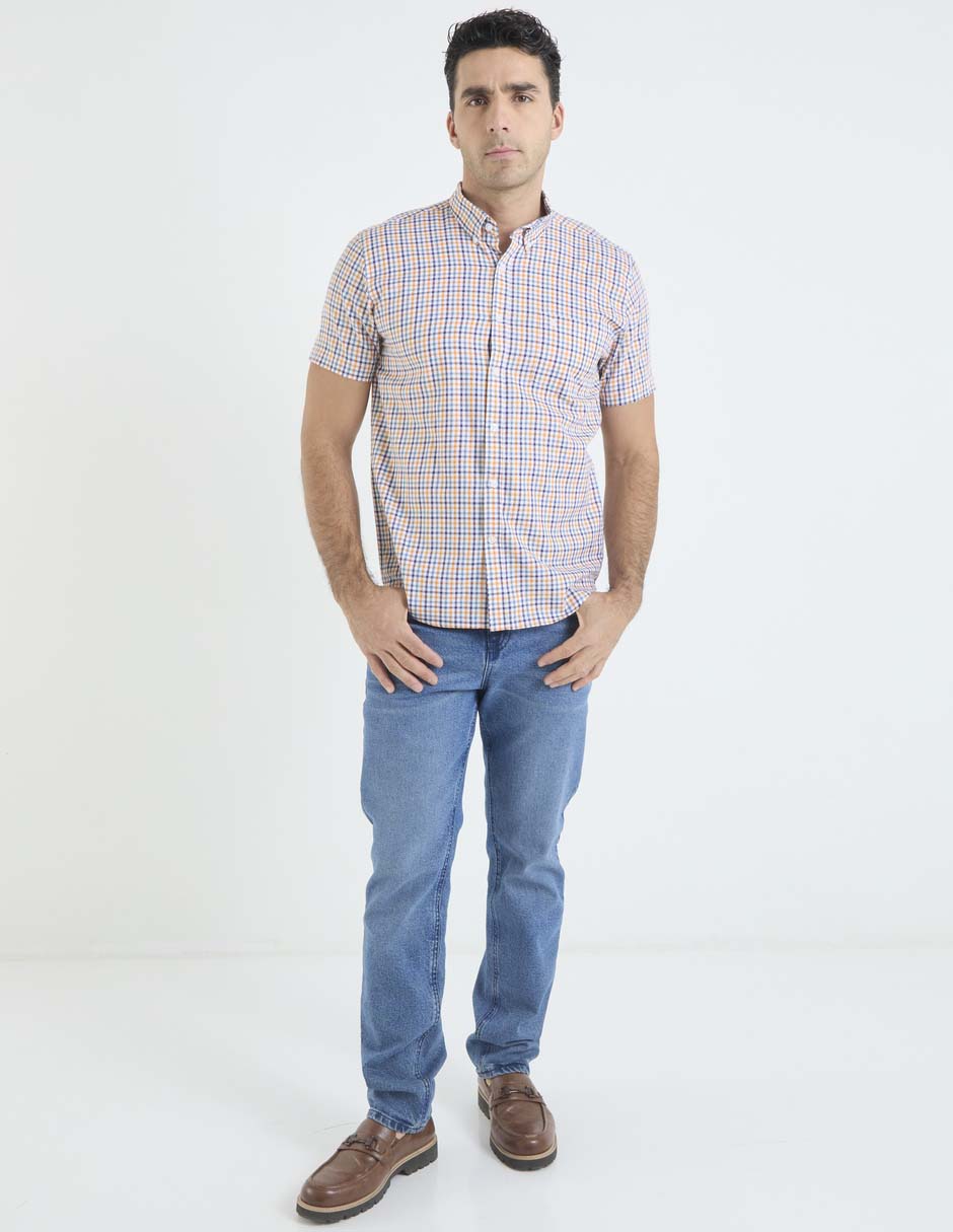 Camisa casual de algodón manga corta para hombre 3