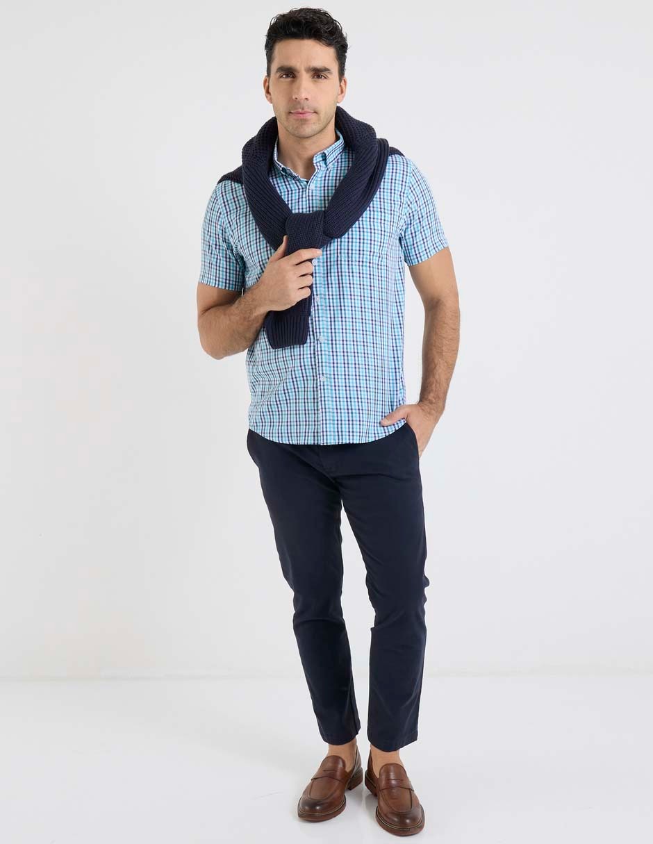 Camisa casual de bambú manga corta para hombre 2